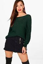 Boohoo Poppy Lace Up Rib Knitted Jumper