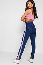 Boohoo Lily Side Tape Skinny Jeans