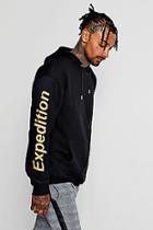 Boohoo Loose Fit Sleeve Print Hoodie