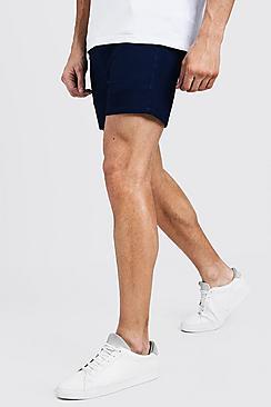 Boohoo Short Length Skinny Stretch Chino Shorts