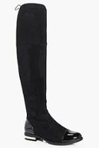 Boohoo Madison Gold Trim Over The Knee Boot
