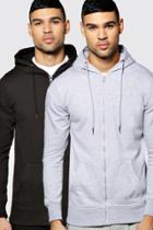 Boohoo 2 Pack Zip Thru Hoodie Multi
