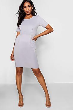 Boohoo Tailored Pleated Dress