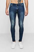 Boohoo Spray On Skinny Jeans In Antique Wash