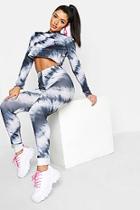 Boohoo Diagonal Faux Tie Dye Cuff Trouser