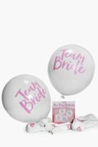 Boohoo Team Bride Slogan Balloon 10 Pack White