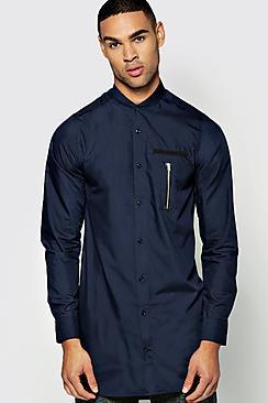 Boohoo Longline Smart Ma1 Shirt
