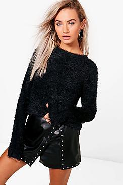 Boohoo Eloise Fluffy Knit Jumper