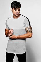Boohoo Skater Man Skinny Fit T-shirt With Panel