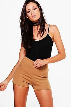 Boohoo Hollie High Waist Ponte Knicker Shorts