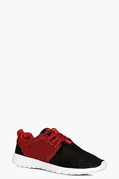 Boohoo Harriet Lace Up Sports Trainer