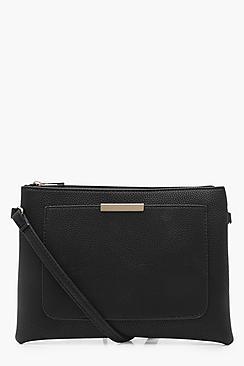 Boohoo Kelly Pocket & Bar Cross Body