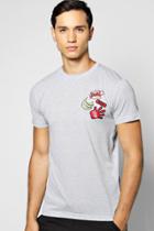 Boohoo Badge Detail T Shirt Grey