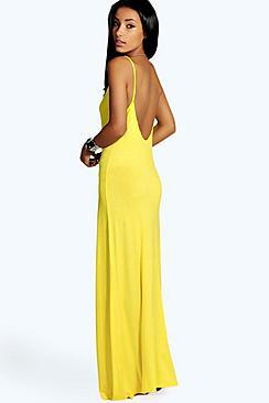 Boohoo Libby Strappy Low Back Maxi Dress