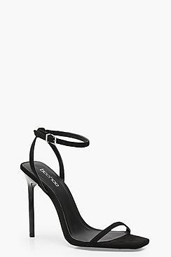 Boohoo Lauren Square Toe Two Part Heels