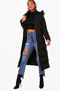 Boohoo Sophie Maxi Quilted Coat