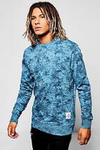 Boohoo Crew Neck Sweater With Tropical Print