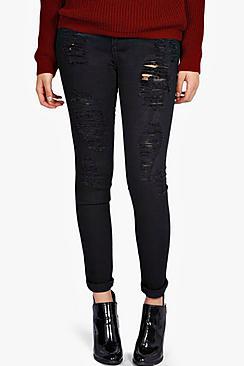 Boohoo Plus High Waisted Stretch Skinny Jeans