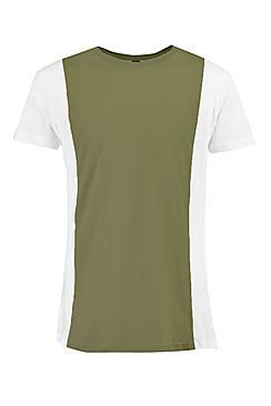 Boohoo Longline Panel T Shirt