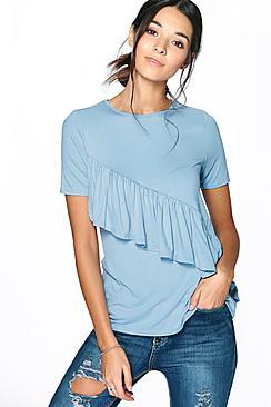Boohoo Millie Ruffle Detail T-shirt