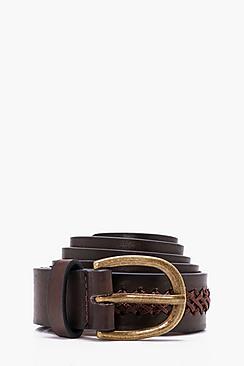 Boohoo Cross Stitch Detail Belt