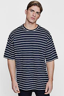 Boohoo Oversized Yarn Dye Stripe T-shirt