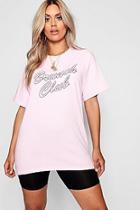 Boohoo Plus Millie Brunch Club Slogan T Shirt