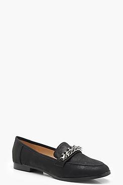 Boohoo Evie Embellished Trim Loafers