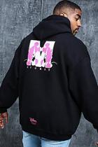 Boohoo Disney Big And Tall Mickey 'm' Print Hoodie