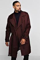 Boohoo Check Lined Double Breasted Trench