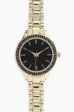 Boohoo Stella Metal Boyfriend Strap Watch