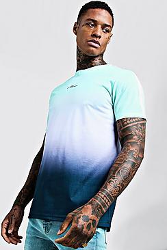 Boohoo Man Signature Faded T-shirt With Side Tape