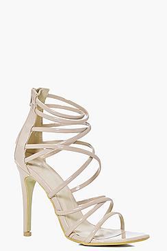 Boohoo Florence Multi Strap Tie Stiletto