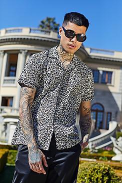 Boohoo French Montana Leopard Print Shirt