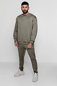 Boohoo Oversized Fleece Sweater Man Tracksuit