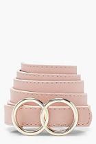 Boohoo Laura Nude Double Ring Boyfriend Belt