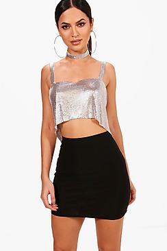 Boohoo Olivia Soft Touch Mini Skirt