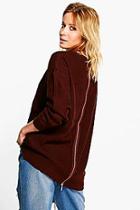 Boohoo Nicole Zip Back Jumper