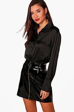 Boohoo Premium Satin Shirt