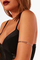 Boohoo Maisie Textured Double Layer Arm Cuff