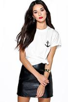 Boohoo Annabelle Anchor Print T-shirt