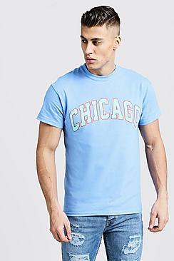 Boohoo T-shirt With Chicago Varsity Print