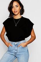 Boohoo Drop Shoulder Cap Sleeve T-shirt