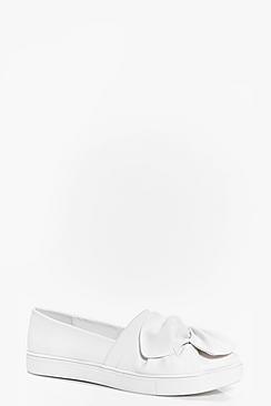 Boohoo Leah Knotted Bow Skater Shoe