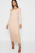 Boohoo Tall Knitted Scoop Neck Midi Dress