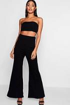 Boohoo Holly Front Seam Flare Trousers