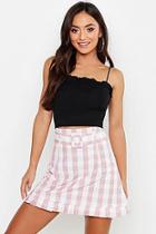 Boohoo Petite Frill Edge Rib Spaghetti Strap Cami