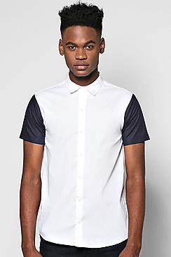 Boohoo Contrast Short Sleeve Shirt
