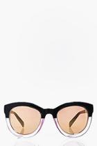 Boohoo Faith Contrast Frame Cat Eye Sunglasses