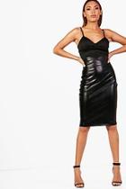 Boohoo Jessica High Waist Pu Midi Pencil Skirt